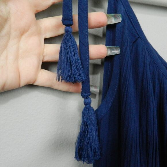 Old Navy Colorblock Tiered Maxi All Day Dress Size M Summer Beach Vacation Retro - Picture 10 of 11